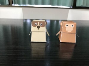 ペーパークラフト犬猿1