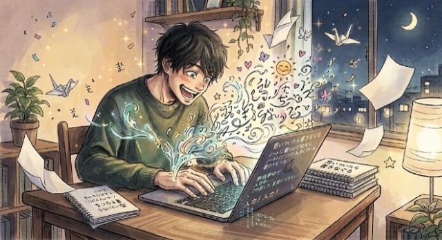 文章を書くことが楽しい絵